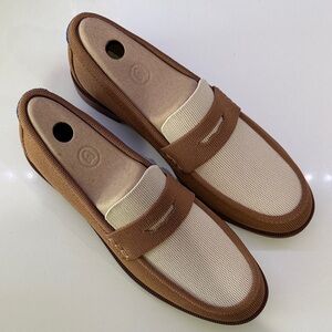 Rothy’s Brown and Cream Loafers